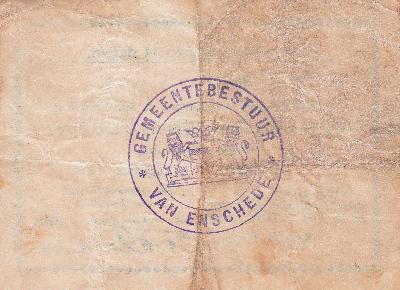 Beschrijving achterzijde: STEMPEL 